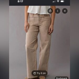 AE corduroy baggy wide leg pants